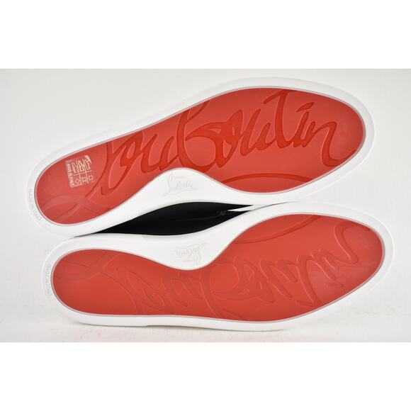 Christian Louboutin Mens Varsiboat Flat Black Leather Loafer Sneaker Boat 45 12 - Picture 16 of 16